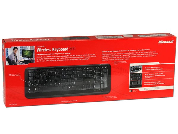 Teclado Inalámbrico Microsoft Wireless 800, USB, Color Negro