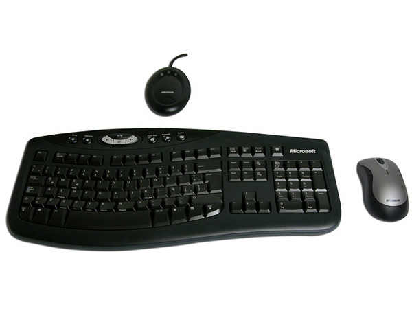 Teclado y Mouse Microsoft Wireless Optical Desktop 2000, USB, Color Negro