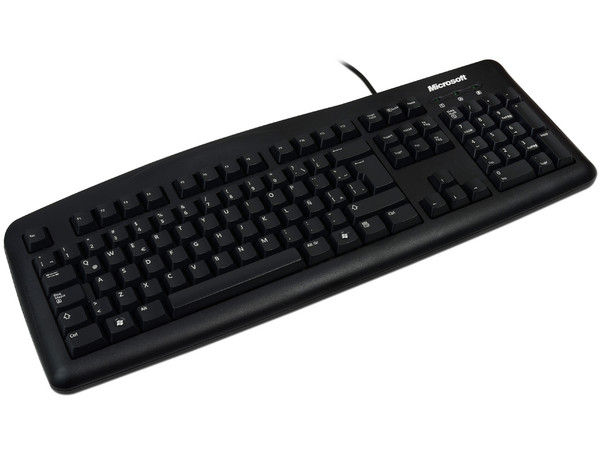 Teclado OEM Microsoft 200, Color Negro, USB.