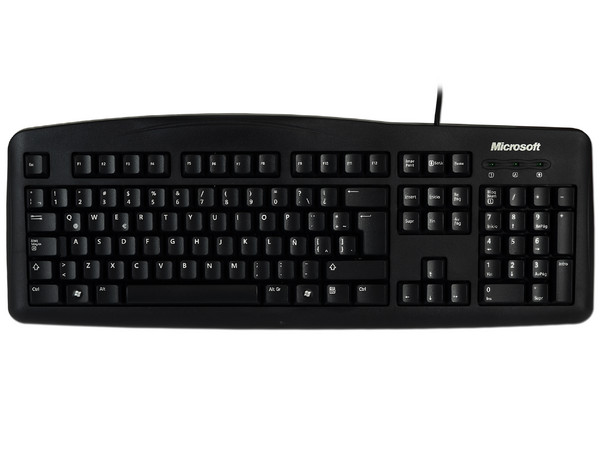 Teclado OEM Microsoft 200, Color Negro, USB.