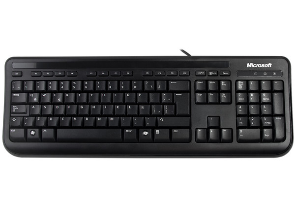 Teclado Microsoft 400, USB, Color Negro, OEM.
