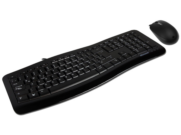 Teclado y Mouse Microsoft Comfort Curve Desktop 3000, Color Negro, USB, OEM. 