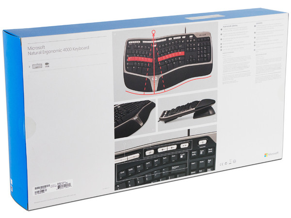 Teclado Microsoft Natural Ergonomic 4000, USB