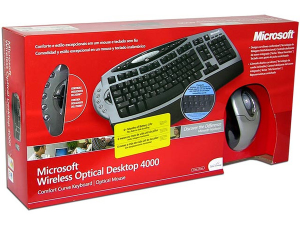 Teclado y Mouse Microsoft Wireless Optical Desktop 4000, Español