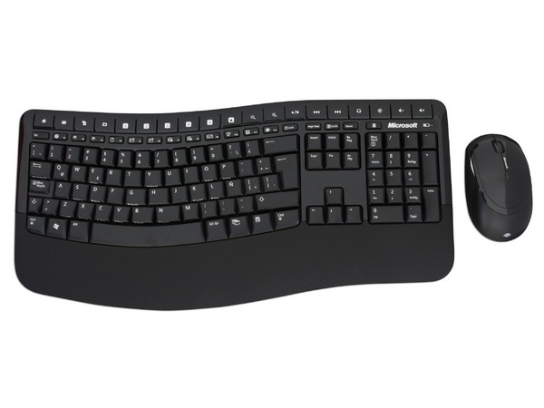 Teclado y Mouse Inalámbricos Microsoft Wireless Comfort Desktop 5000, USB, Color Negro