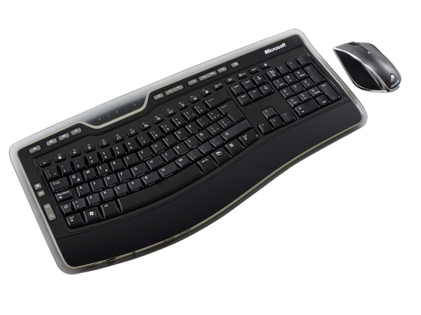 Teclado y Mouse Inálambricos Microsoft Wireless Láser Desktop 7000, USB, Color Negro con Diseño Translúcido