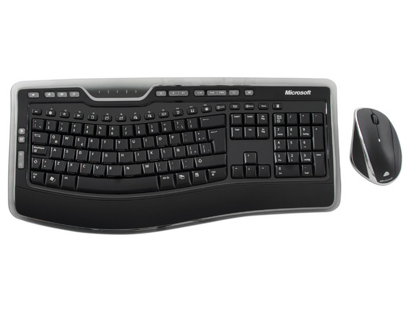 Teclado y Mouse Inálambricos Microsoft Wireless Láser Desktop 7000, USB, Color Negro con Diseño Translúcido