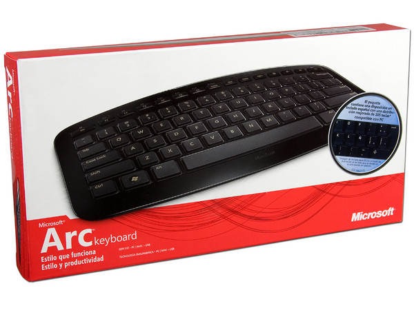 Teclado Inalámbrico Microsoft Arc. Color Negro.