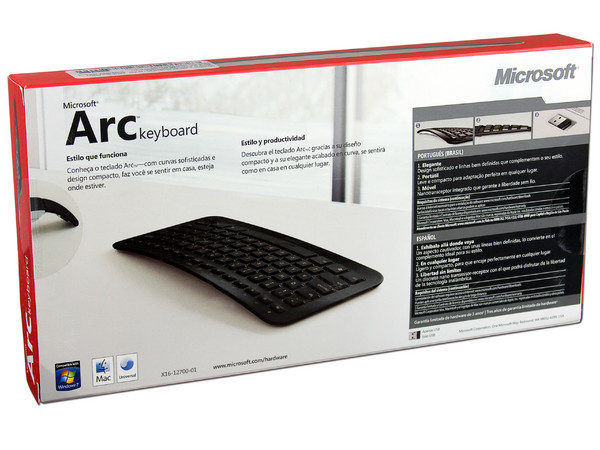 Teclado Inalámbrico Microsoft Arc. Color Negro.
