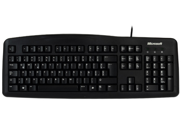 Teclado Microsoft 200, Color Negro, USB.