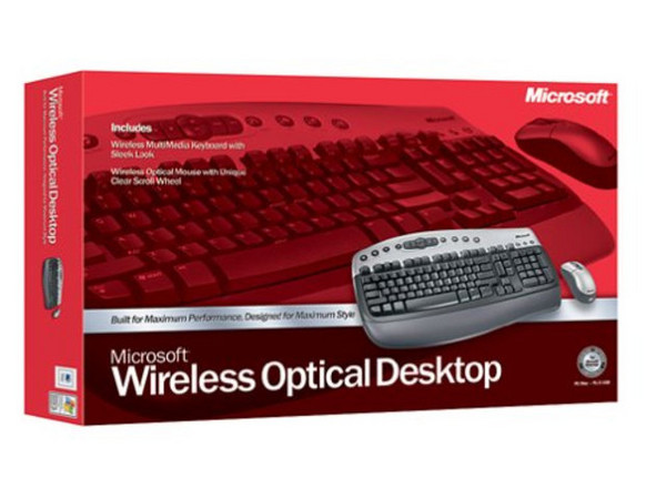 Paquete Microsoft de Teclado y Mouse Optico Inalámbricos