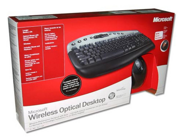 Paquete Microsoft de Teclado y Mouse Óptico Inalámbricos