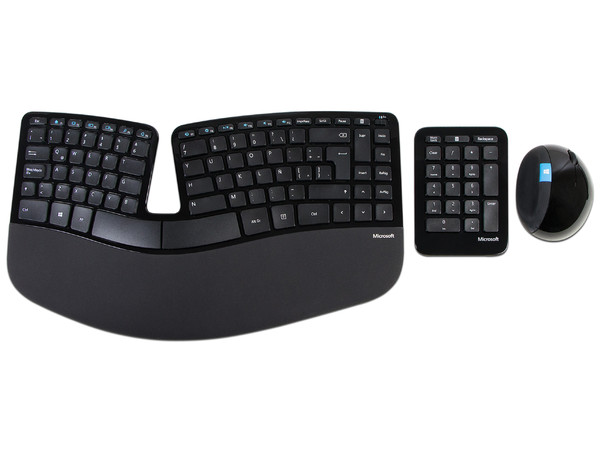 Teclado y Mouse Inalámbricos Microsoft Sculpt Ergonomic Desktop, USB.