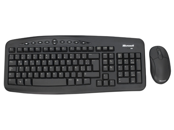 Teclado y Mouse Inalámbricos Microsoft Wireless Comfort Desktop 700, USB, Color Negro