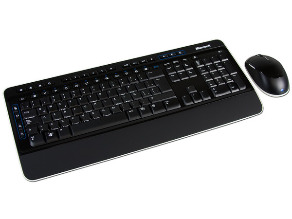 Teclado y Mouse Microsoft Wireless Desktop 3000, BlueTrack, Inalámbrico con teclas silenciosas. Color Negro, USB.