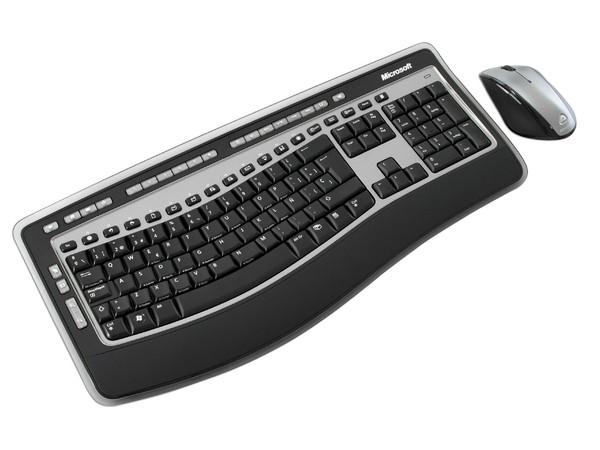 Teclado y Mouse Inálambricos Microsoft Wireless Laser Desktop 6000 v3, USB, Color Negro