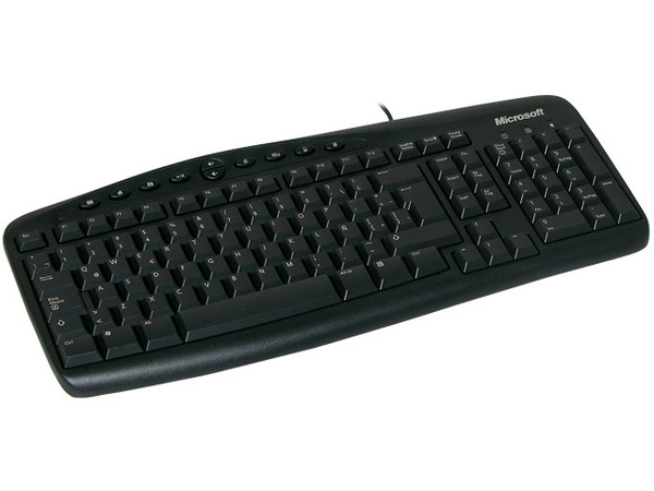 Teclado Microsoft Wired Keyboard 500, PS/2, color negro