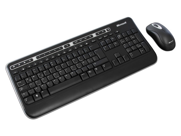 Teclado y Mouse Inalámbricos Microsoft Wireless Media Desktop 1000, USB, Color Negro