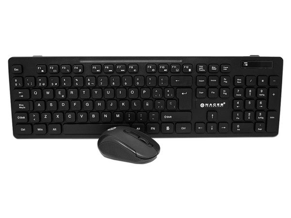 Teclado y Mouse inalámbricos NACEB NA-0123, USB.