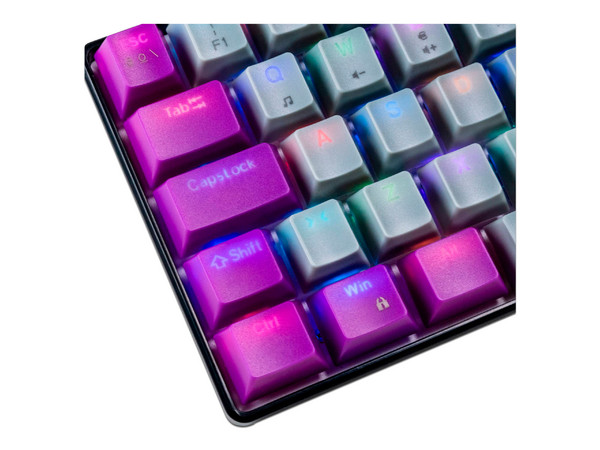 Teclado Mecánico Naceb NA-0963G de 60%, USB. Color Gris/Morado