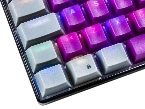 Teclado Mecánico Naceb NA-0963M de 60%, USB. Color Morado/Gris