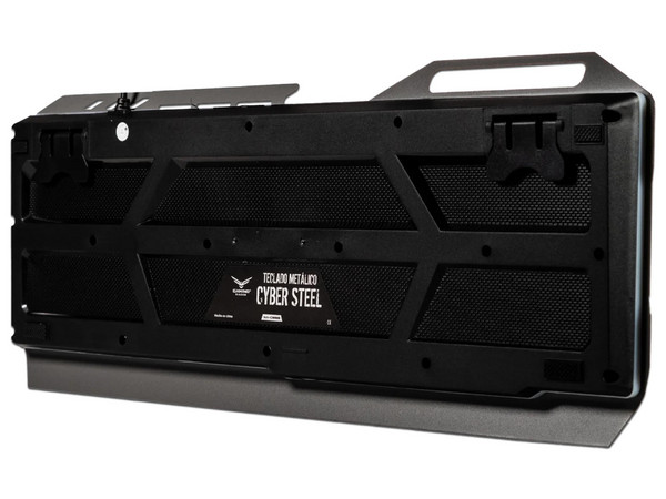 Teclado Gamer NACEB Cyber Steel K152, QWERTY, USB, RGB, Español. Color Negro.