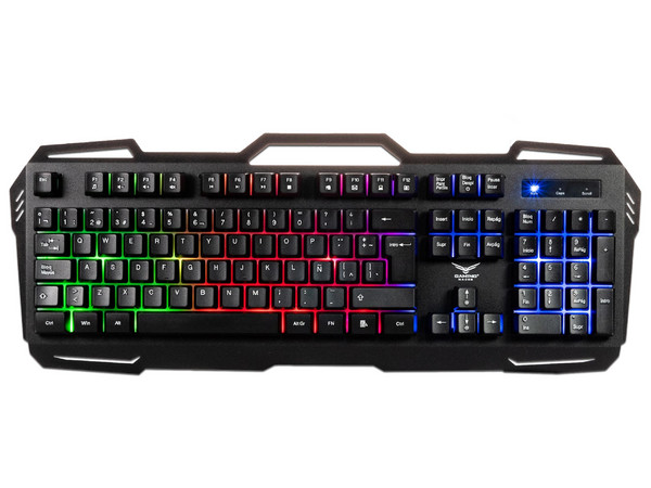 Teclado Gamer NACEB K417, QWERTY, USB, RGB, Español. Color Negro.