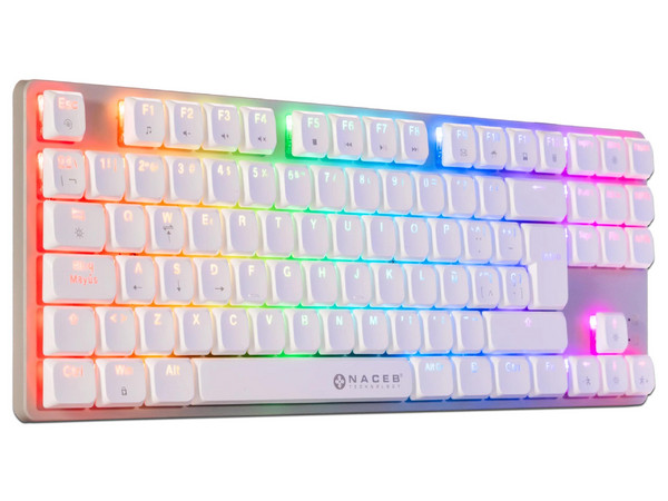 Teclado Mecánico Gamer NACEB NA-0971, RGB con 87 Teclas TKL de Perfil Bajo.