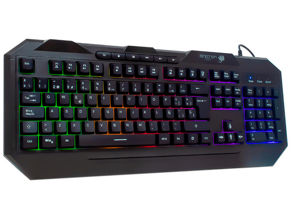 Teclado Gamer NECNON NGK-HYDRA, Alámbrico, USB, Retroiluminación LED , Color Negro.