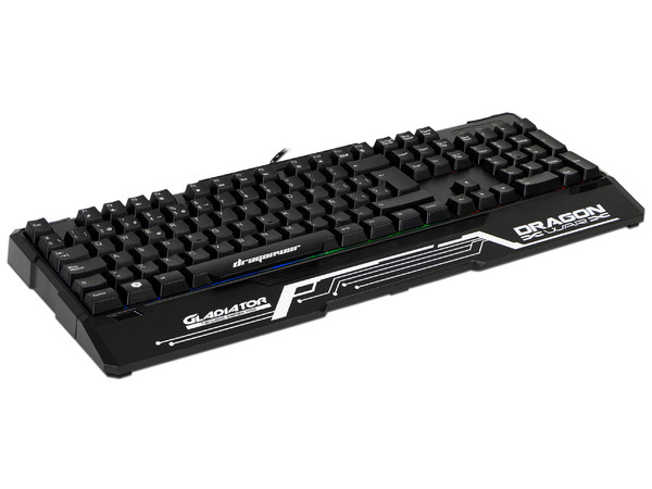 Teclado Gamer Nextep  Dragon War Gladiator, Iluminación RGB. Color Negro. (Versión en Inglés)
