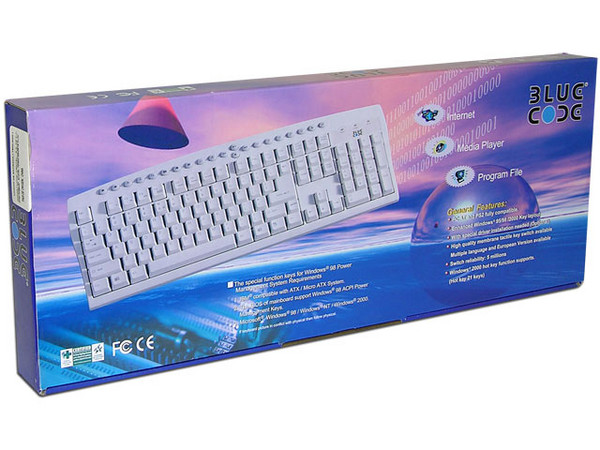 Teclado BlueCode Multimedia en Español, PS/2.