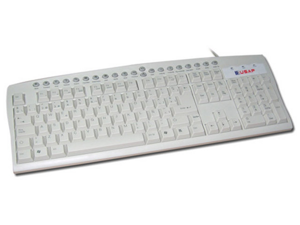 Teclado SLIM Multimedia en Español, PS/2.