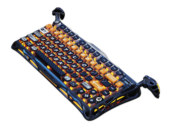 Teclado Gamer Mecánico GravaStar Mercury K1 Pro, Inalámbrico, Retroiluminado RGB, Bluetooth, Receptor USB, USB Tipo C. Color Negro CyberFlare. (Versión en Ingles).