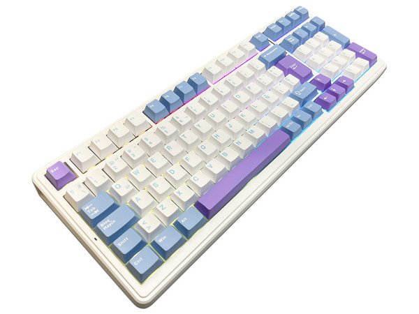 Teclado Gamer Mecánico AULA F99, Iluminación RGB, USB. Color Blanco y Azul. (Versión en Español).