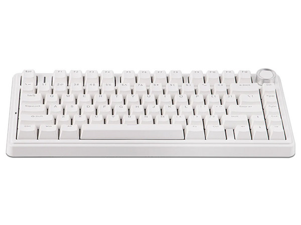 Teclado Inalámbrico AULA F75 , Iluminación RGB, Receptor USB, Bluetooth. Color Blanco. (Versión en Inglés).