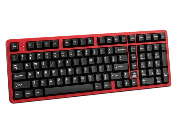 Teclado Mecánico Inalámbrico HotBell Firestrike Pro RGB, Bluetooth, Receptor USB, USB. Color Rojo y Negro. (Versión en Inglés).