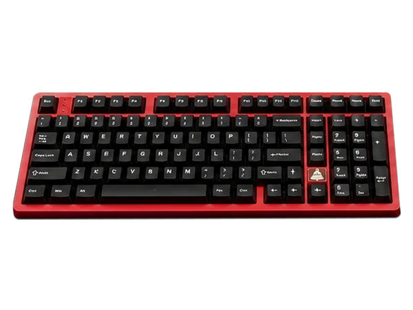 Teclado Mecánico Inalámbrico HotBell Firestrike Pro RGB, Bluetooth, Receptor USB, USB. Color Rojo y Negro. (Versión en Inglés).