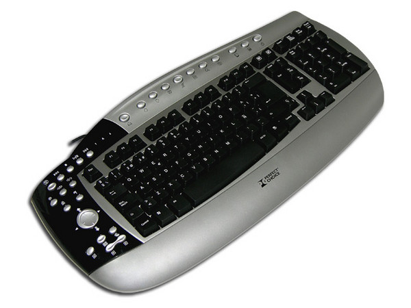 Teclado Perfectchoice Office, USB y PS/2. Color Negro/Gris Oscuro