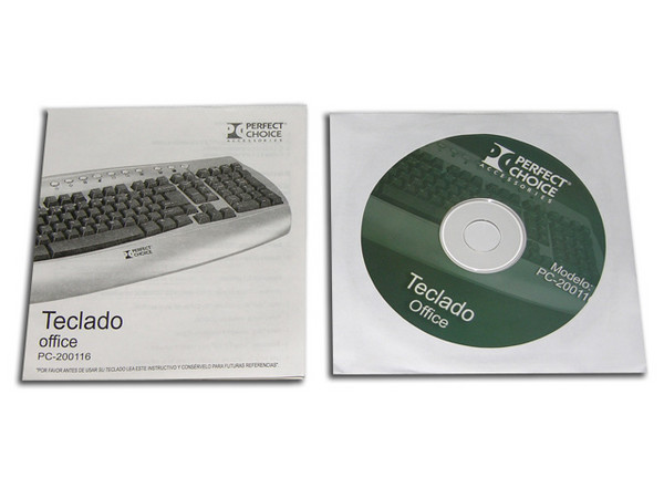 Teclado Perfectchoice Office, USB y PS/2. Color Negro/Gris Oscuro