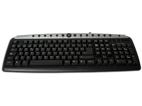 Teclado Perfect Choice Multimedia, PS2 Color Negro.