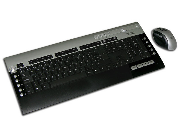 Teclado y Mouse Inalámbrico Recargable Perfectchoice, USB. Color Plateado/Negro