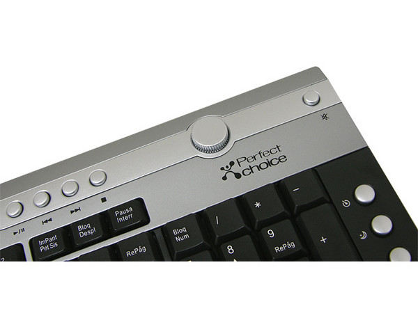 Teclado y Mouse Inalámbrico Recargable Perfectchoice, USB. Color Plateado/Negro