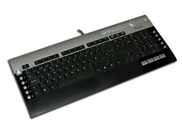 Teclado Perfectchoice Office Internet Multimedia, USB y PS/2. Color Negro/Plateado