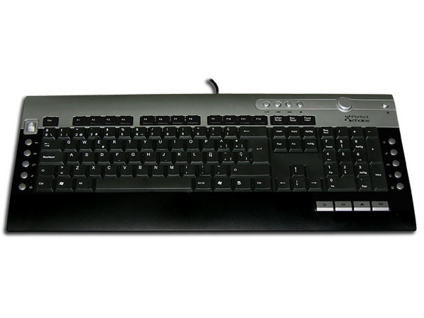 Teclado Perfectchoice Office Internet Multimedia, USB y PS/2. Color Negro/Plateado