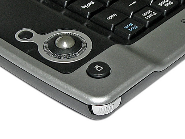 Teclado Inalámbrico Perfectchoice Media Center con Trackball integrado, USB. Color Negro/Plateado