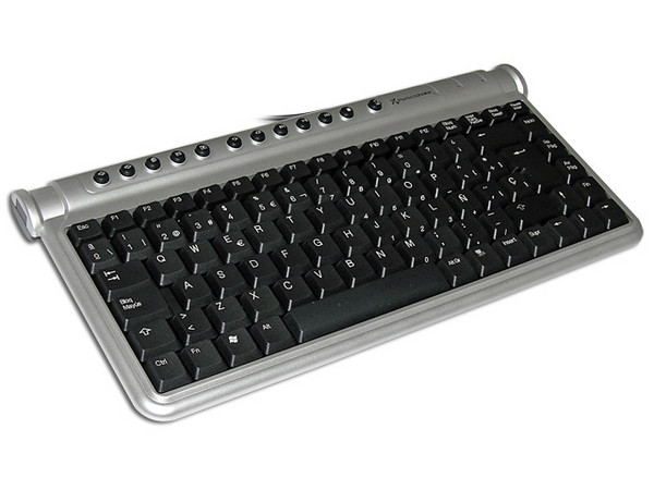Teclado Perfectchoice Multimedia Compacto, USB. Color Negro/Plateado