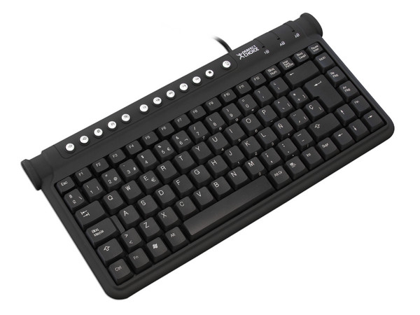 Teclado Perfectchoice Multimedia Compacto, USB. Color Negro