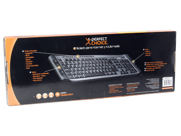 Teclado Perfect Choice para Internet y Multimedia, USB