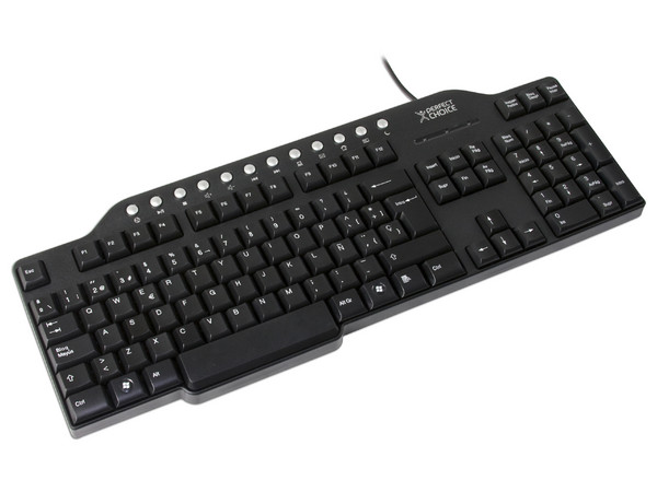 Teclado Perfect Choice Multimedia Trust, USB. Color Negro