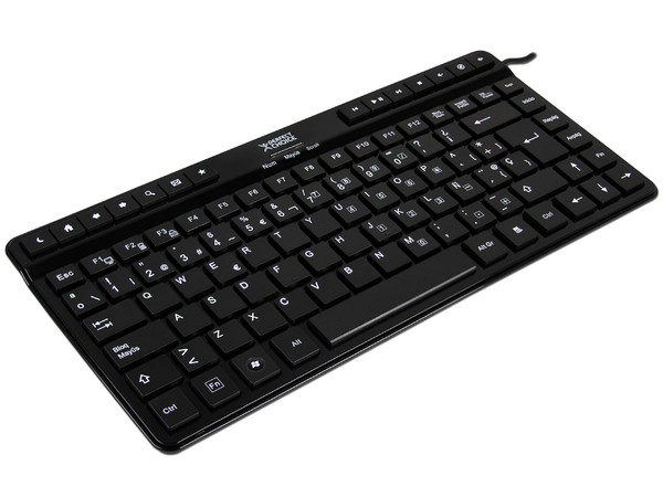 Teclado Perfectchoice Multimedia Ultraslim, USB. Color Negro